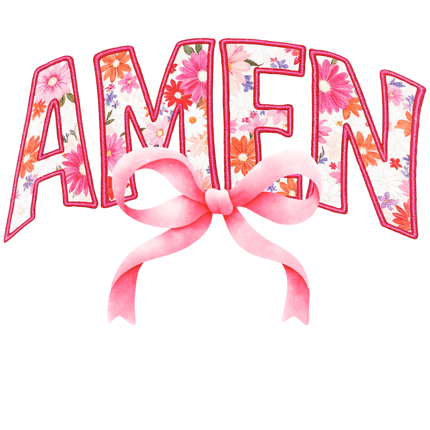 Pink Amen Bow