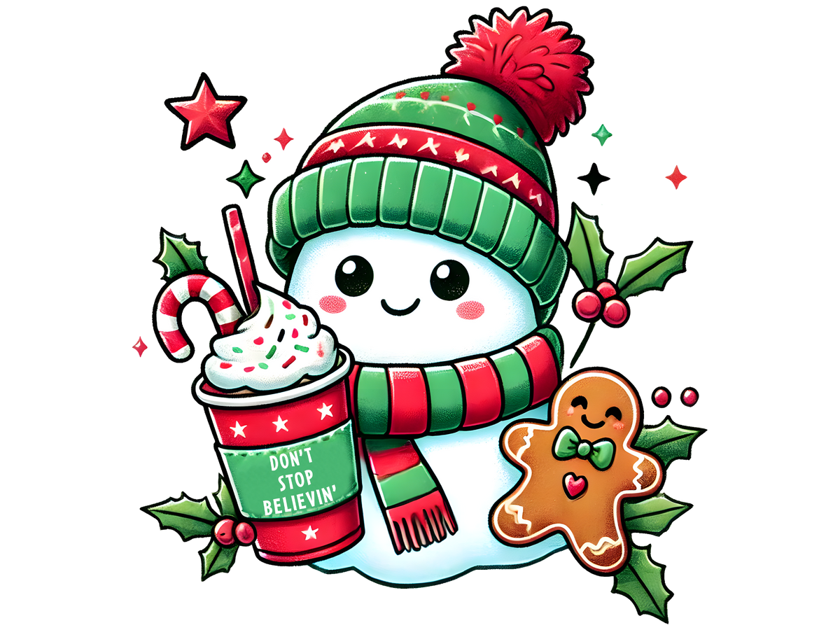 Christmas Ghost with Cocoa DTF transfer