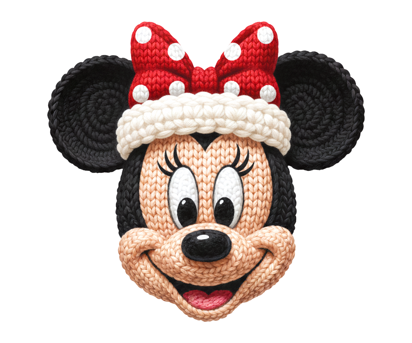 Mouse Bow Santa Hat Christmas Transfer ready-to-press DTF transfer