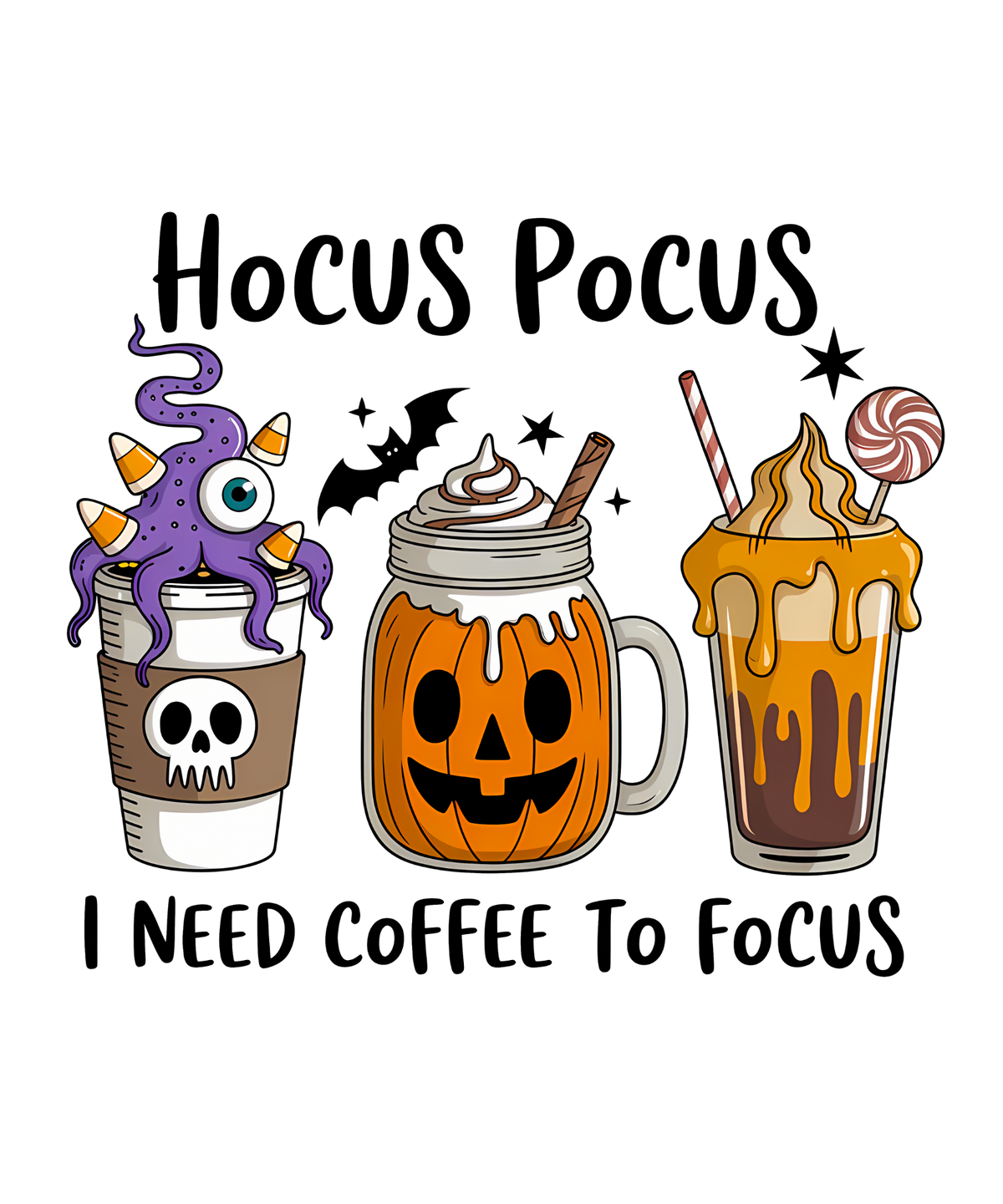 Hocus Pocus Coffee Halloween Transfer