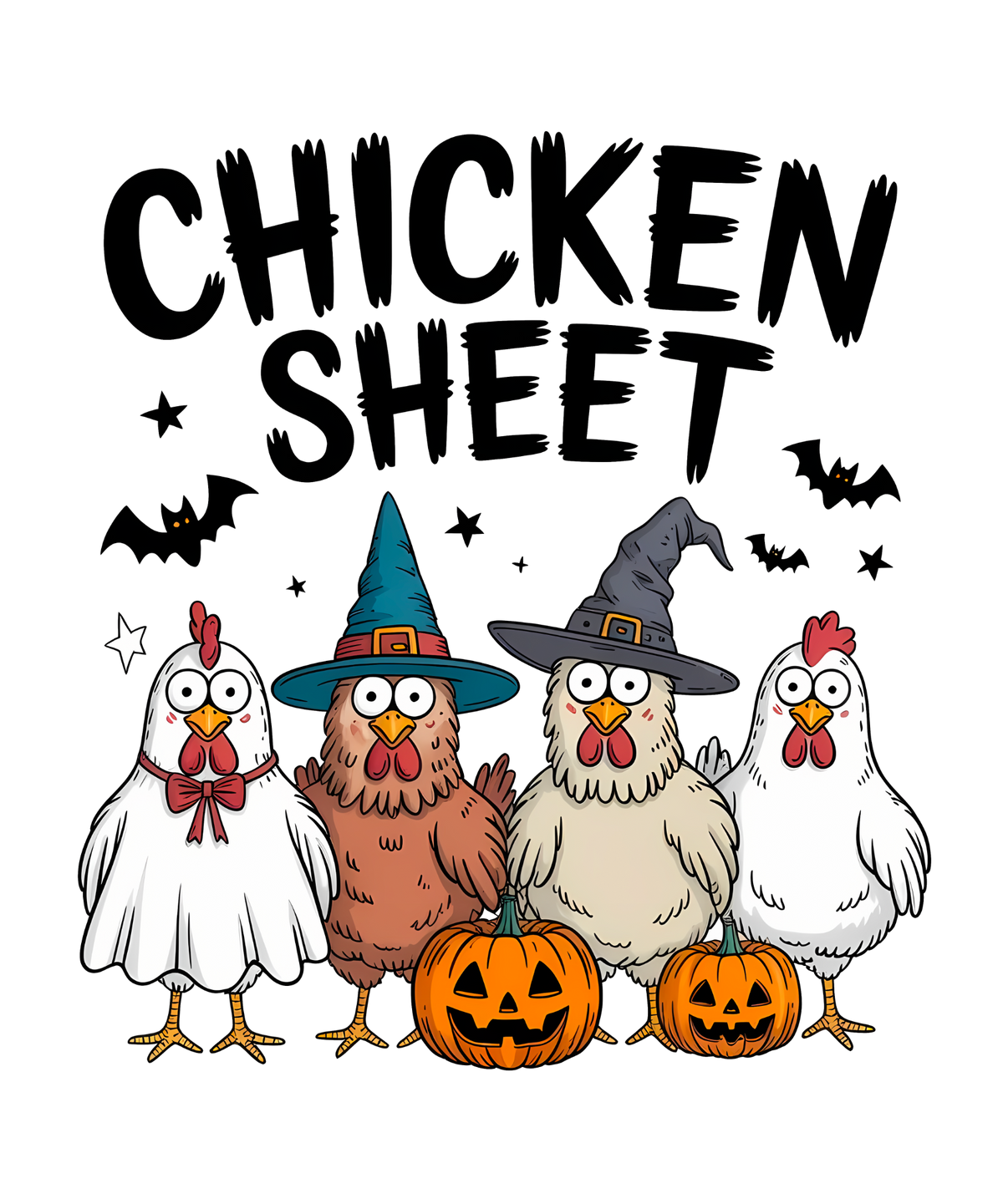 Chicken Sheet Halloween Transfer