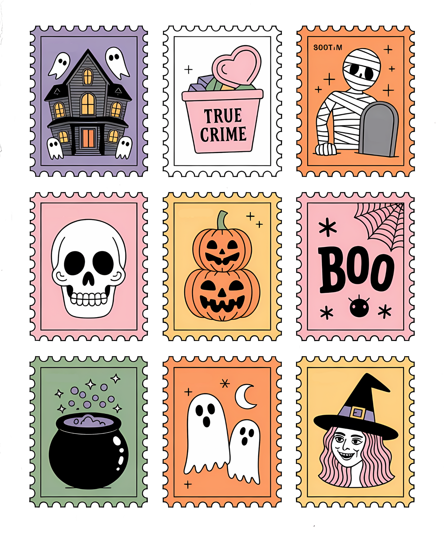 Spooky Halloween Stamp Collection Transfer