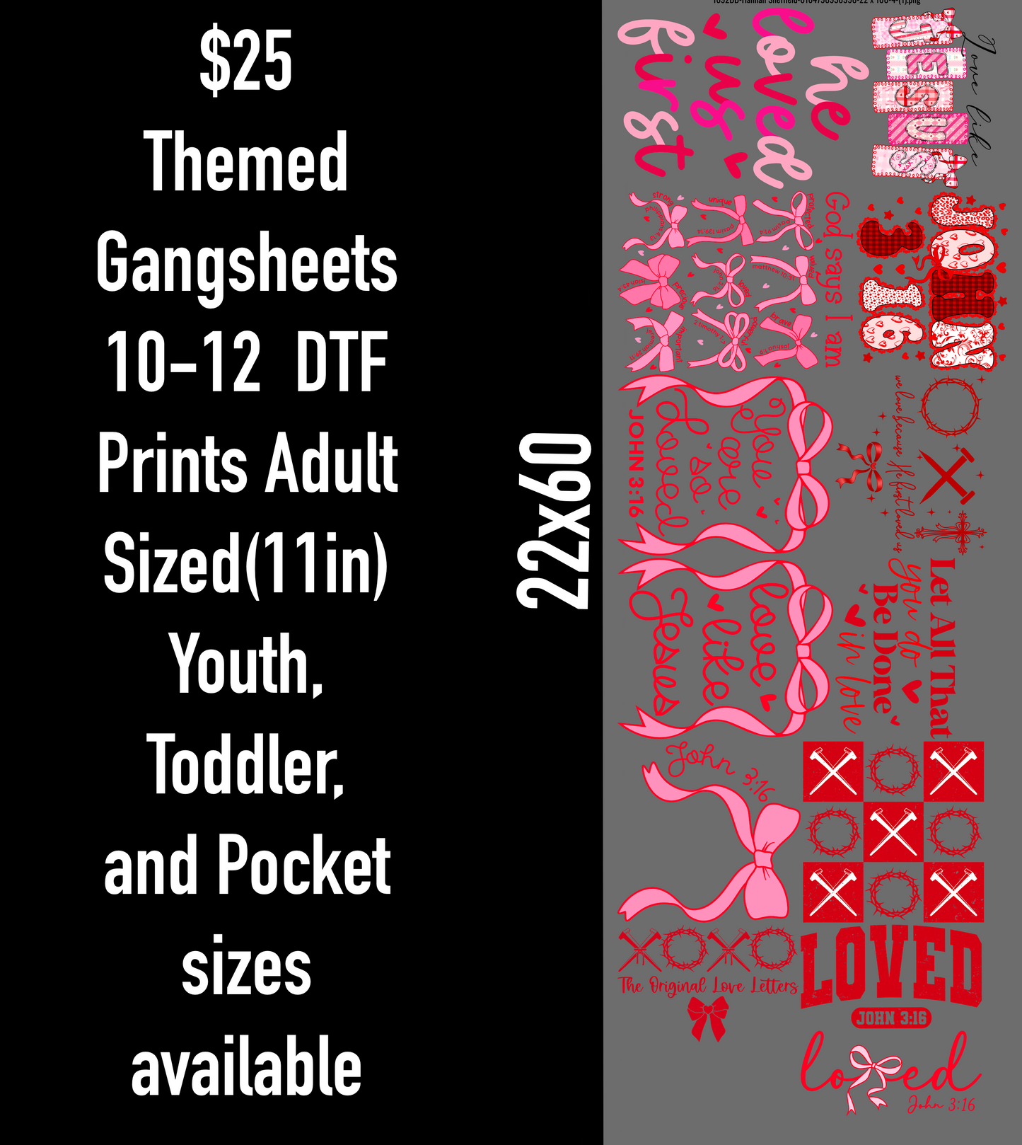 Jesus Valentines Day Gangsheet