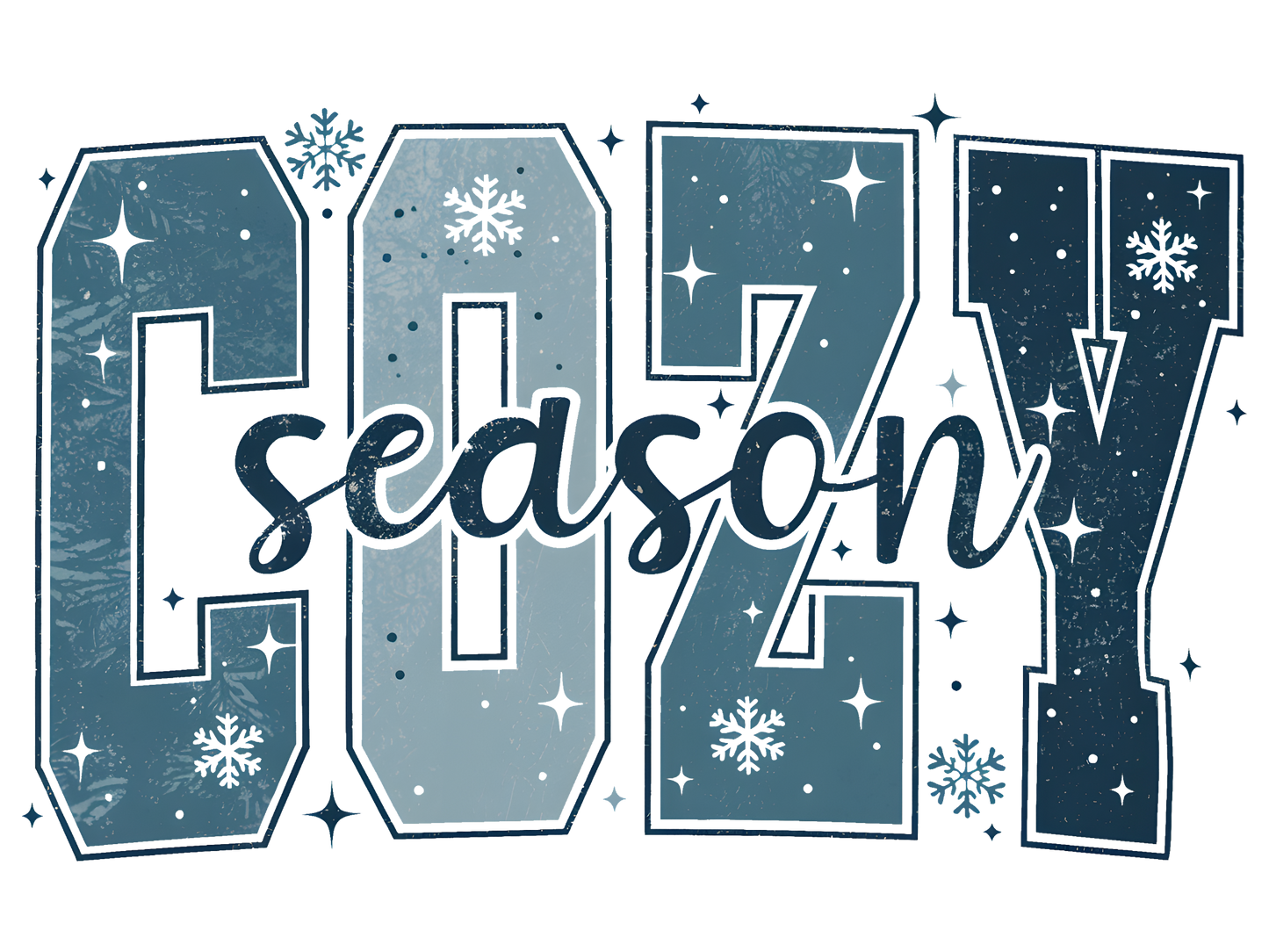 Cozy Season Snowflake DTF transfer