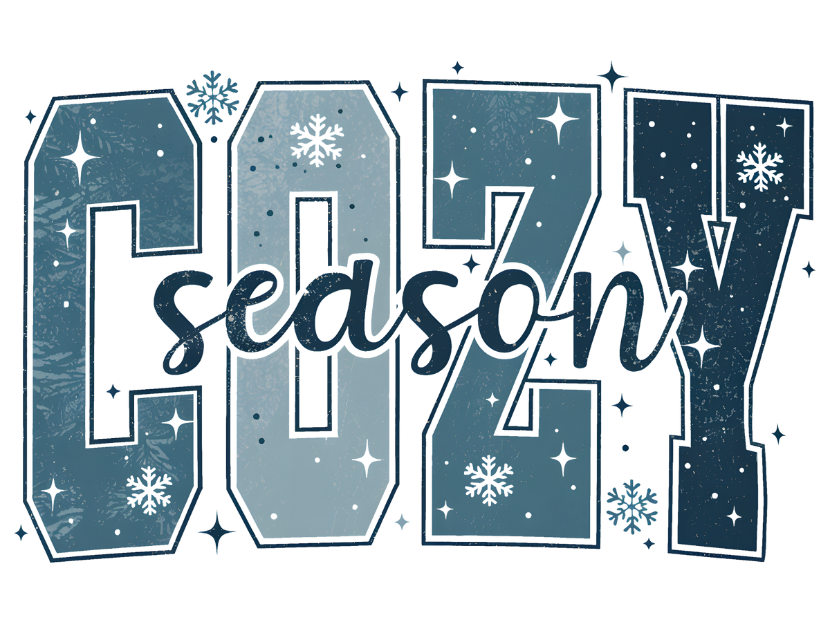 Cozy Season Snowflake DTF transfer