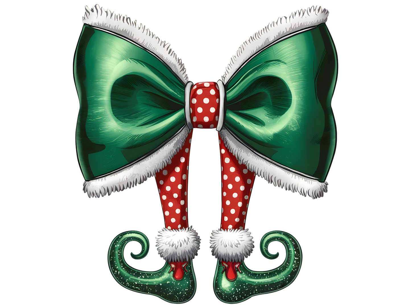 Christmas Elf Bow DTF transfer