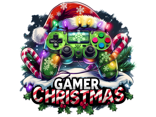 Gamer Christmas DTF transfer
