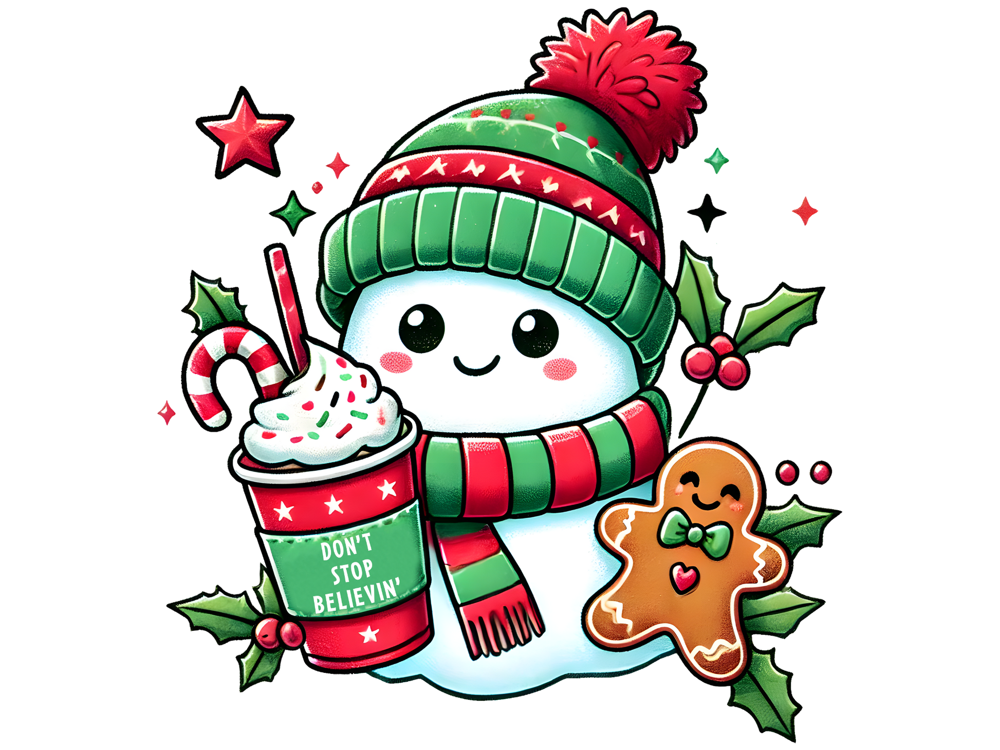 Christmas Ghost with Cocoa DTF transfer