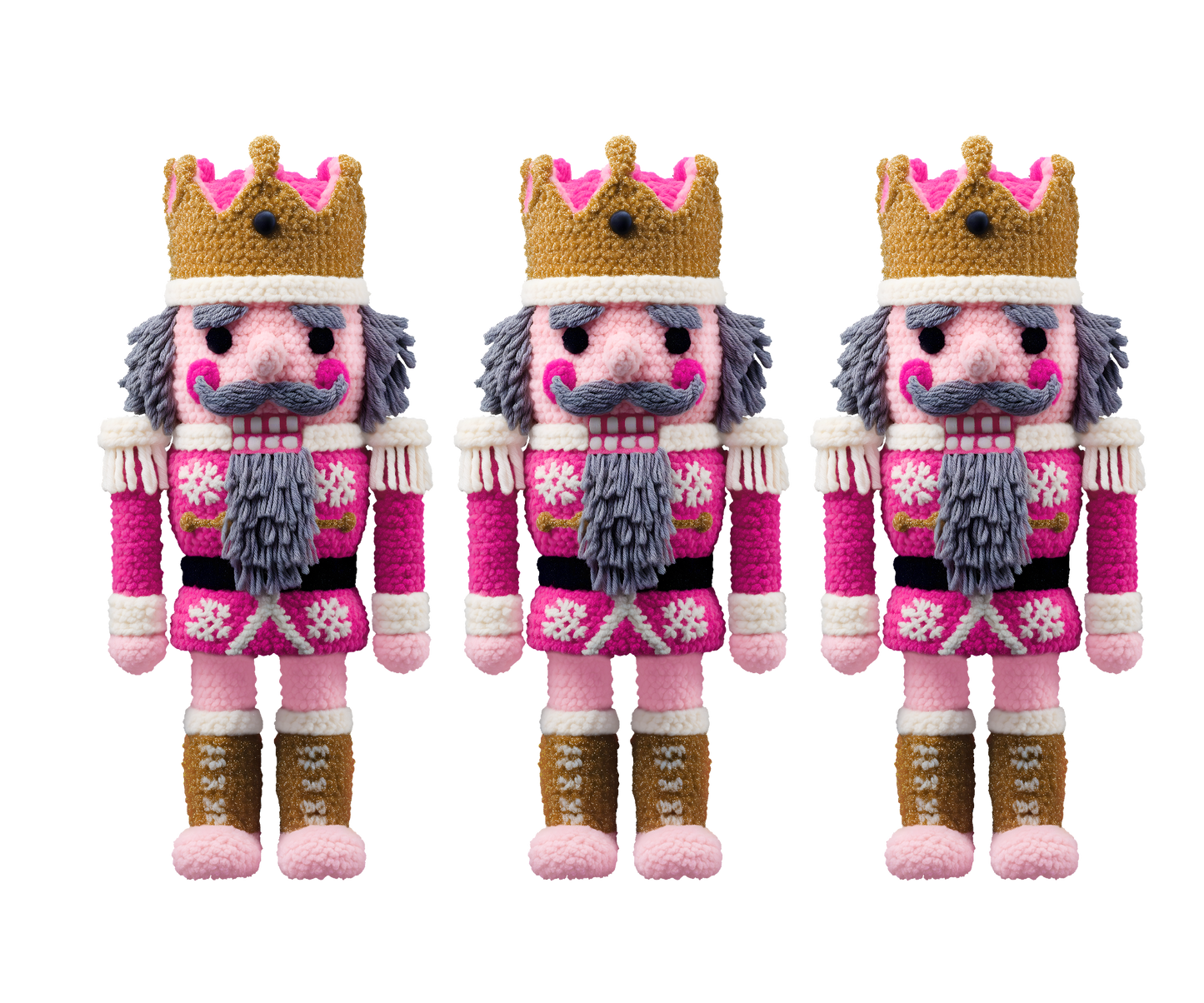 Pink Nutcracker Trio Christmas Transfer ready-to-press DTF transfer