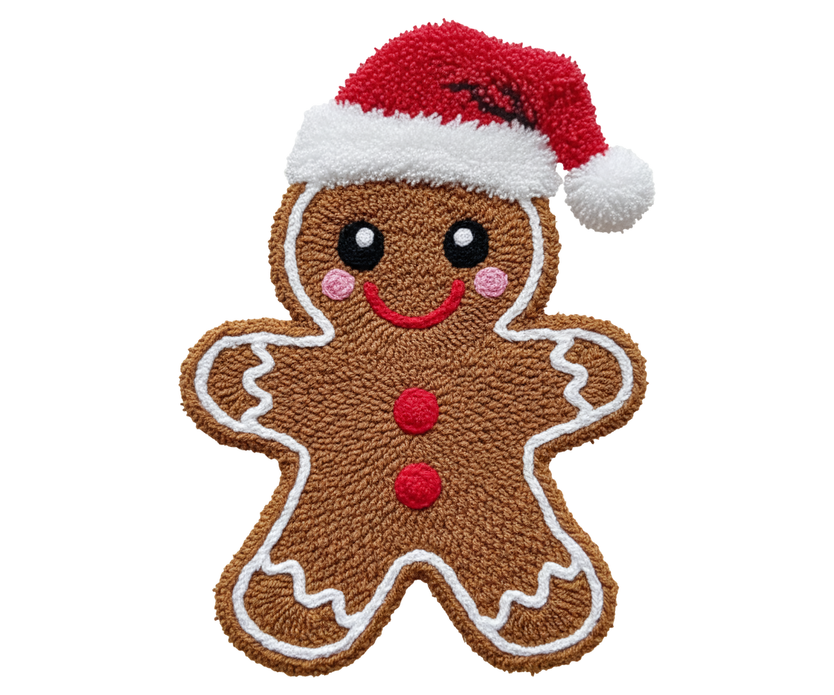 Santa Hat Gingerbread Man Transfer ready-to-press DTF transfer