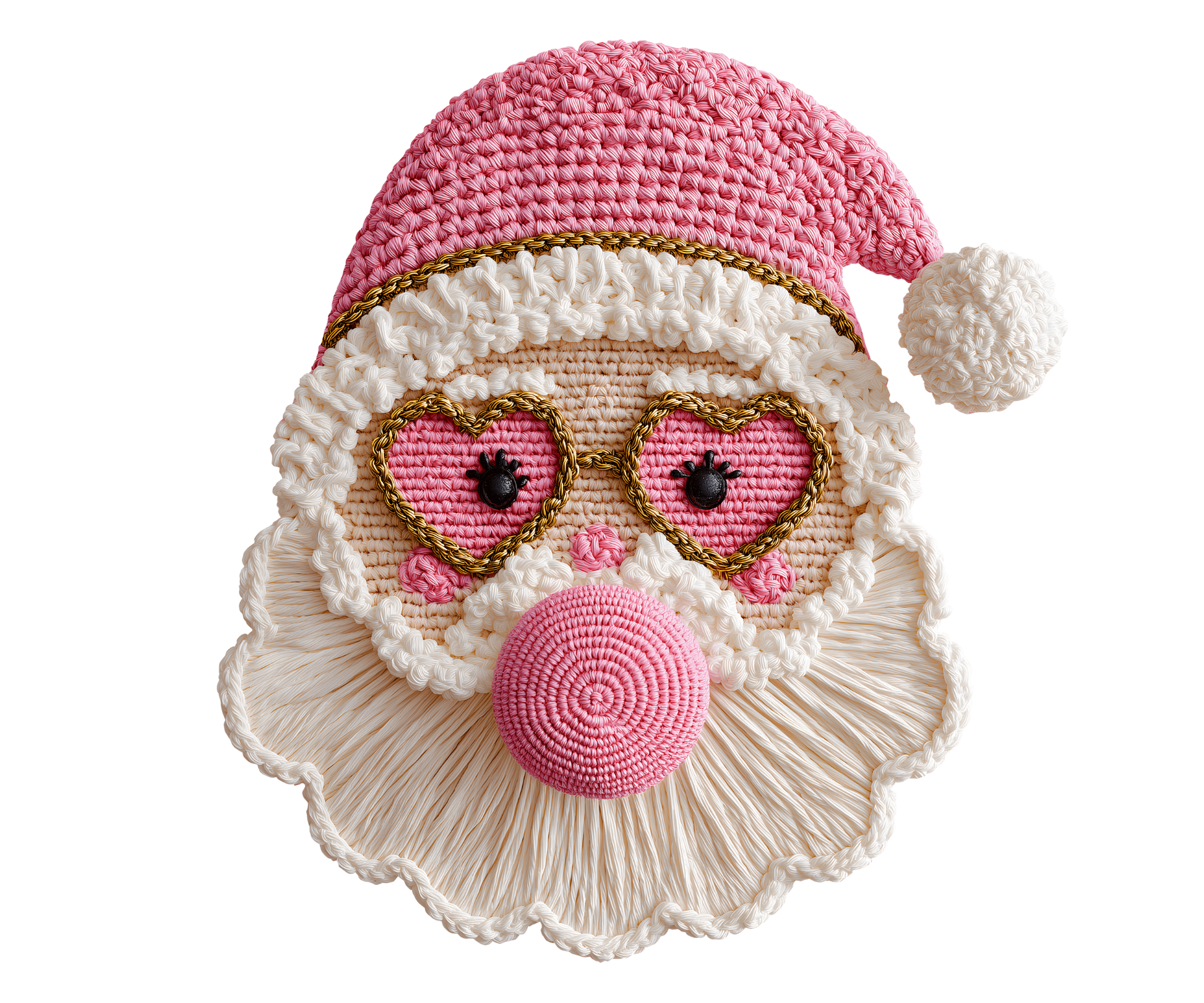 Pink Bubblegum Santa Christmas Transfer ready-to-press DTF transfer