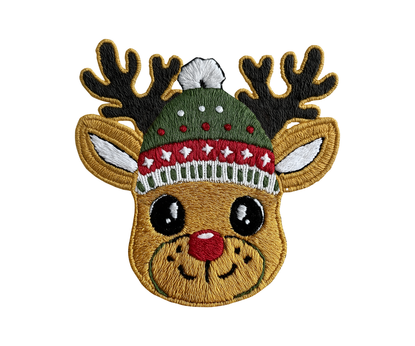 Green Hat Reindeer Christmas Transfer ready-to-press DTF transfer