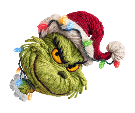 Green Holiday Character Christmas Lights Transfer ready-to-press DTF transfer