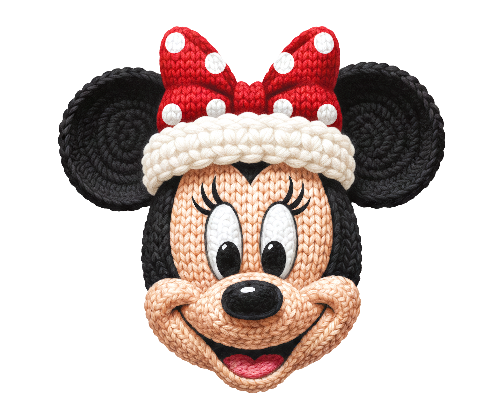 Mouse Bow Santa Hat Christmas Transfer ready-to-press DTF transfer