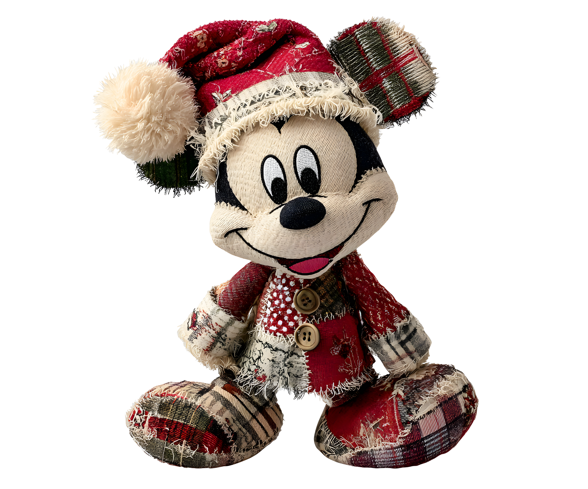 Plaid Christmas Mouse Boy Transfer ready-to-press DTF transfer