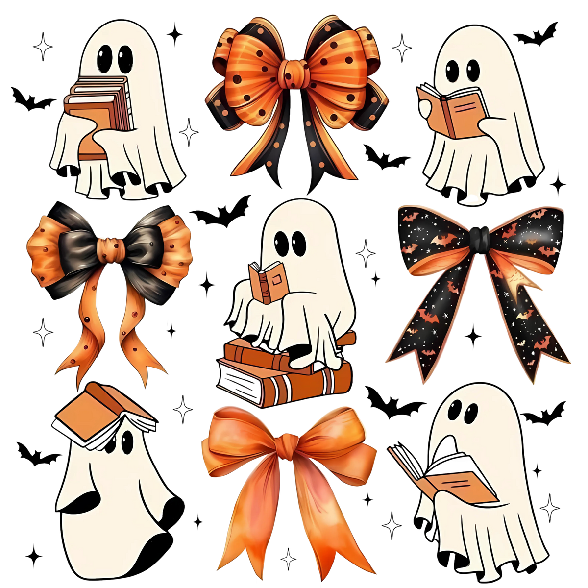 Spooky Ghost Bow Pattern Transfer