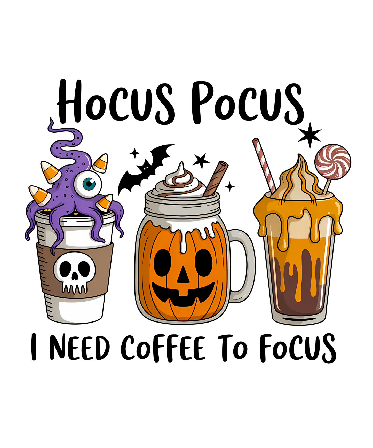 Hocus Pocus Coffee Halloween Transfer