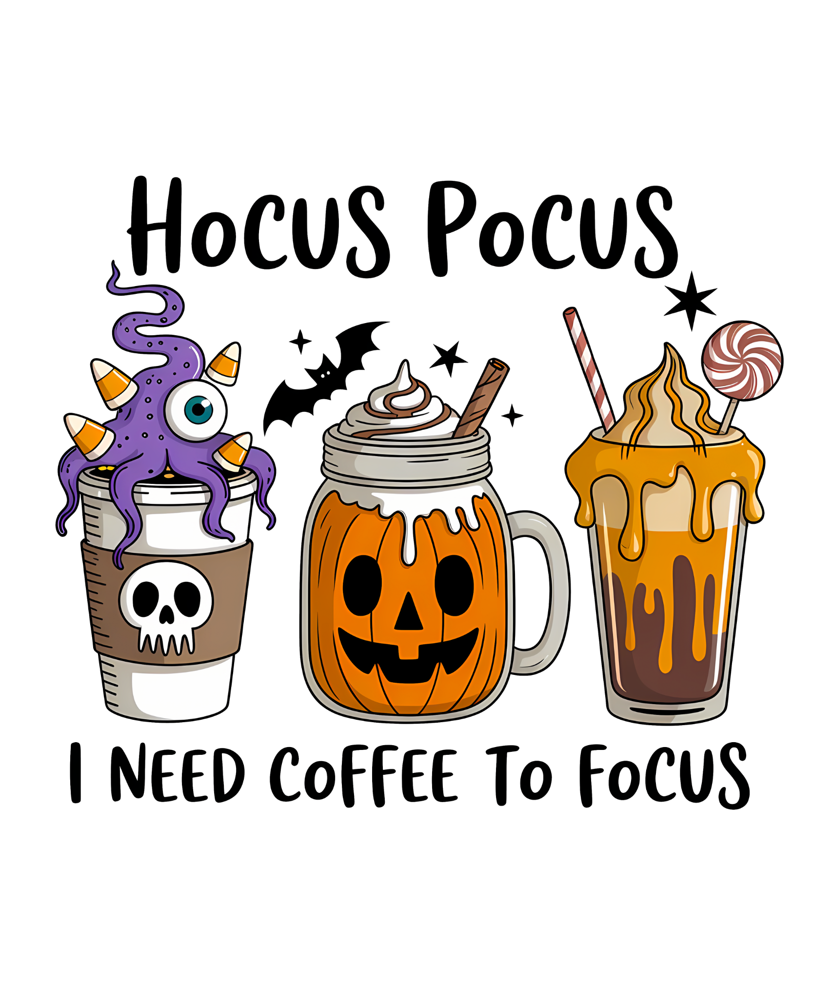 Hocus Pocus Coffee Halloween Transfer