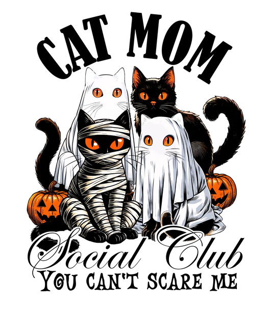 Cat Mom Social Club Halloween Transfer