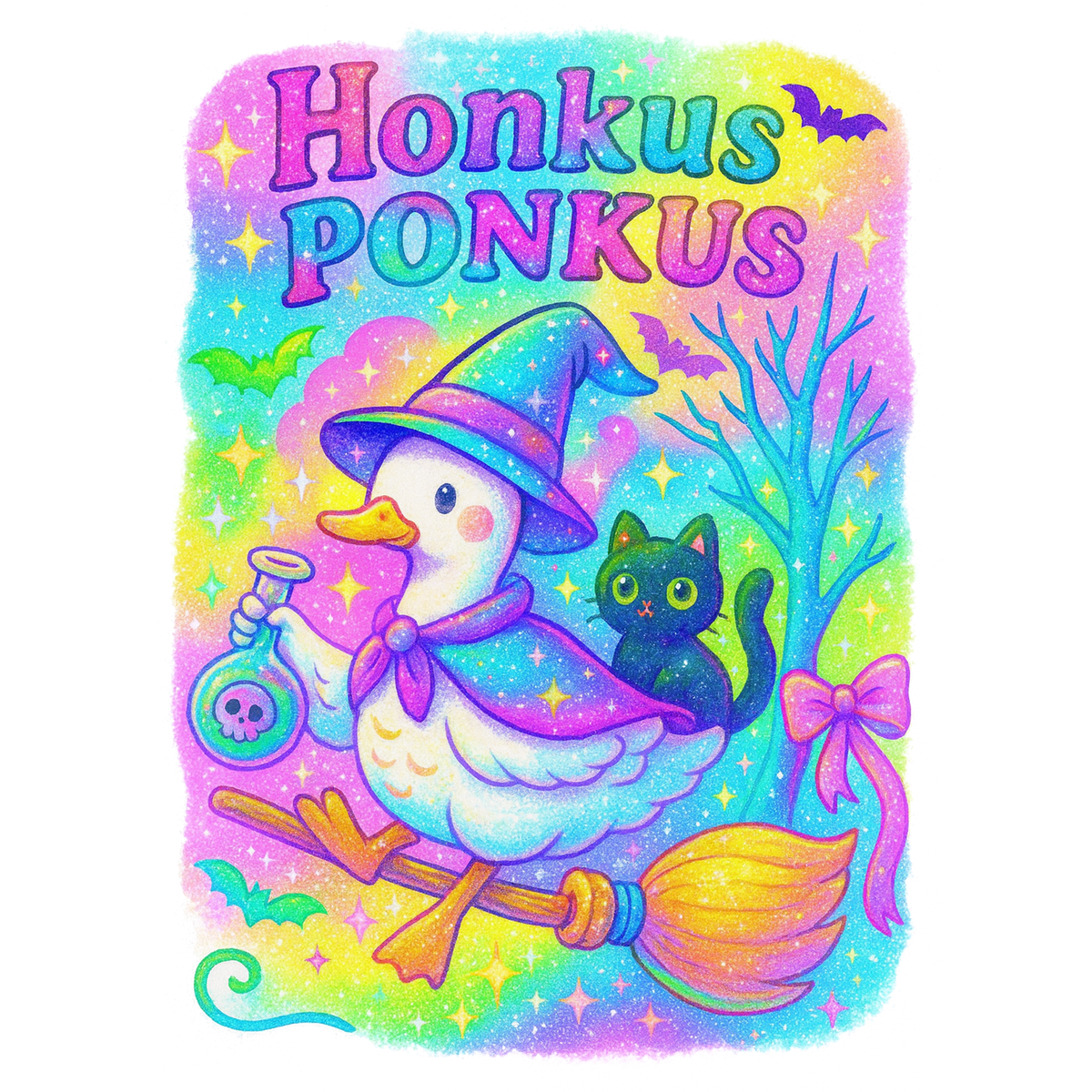 Honkus Ponkus Pastel Witch Goose Transfer