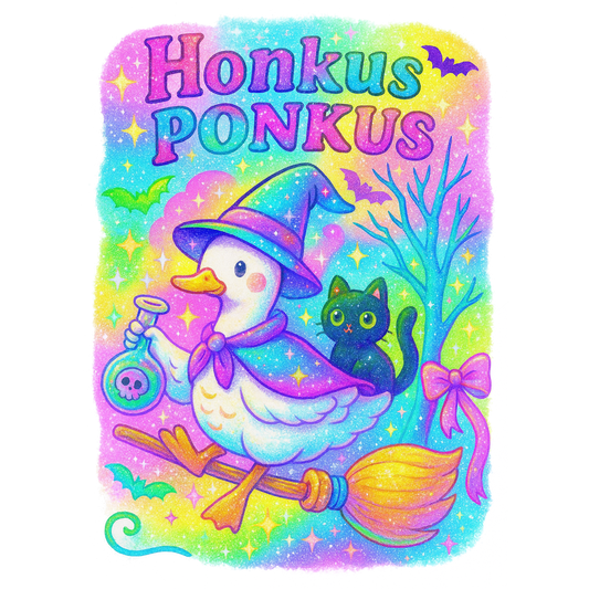 Honkus Ponkus Pastel Witch Goose Transfer