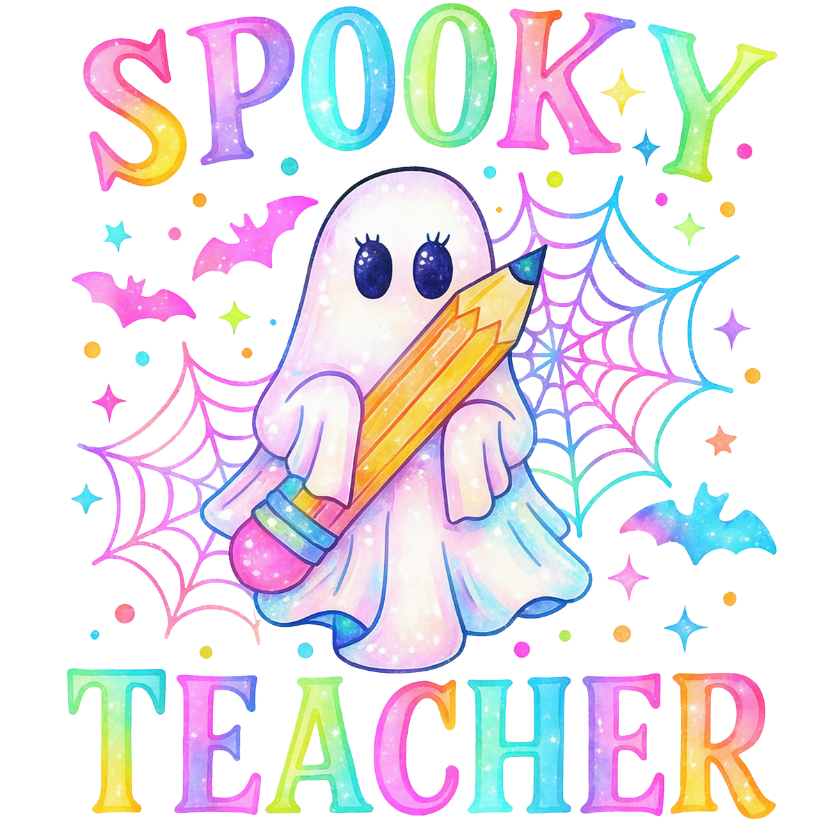 Spooky Teacher Halloween Transfer