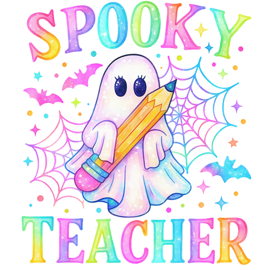 Spooky Teacher Halloween Transfer