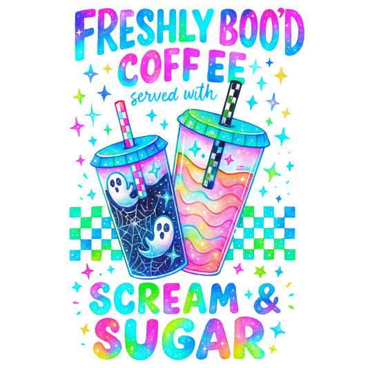 Freshly Boo'd Coffee Halloween Transfer