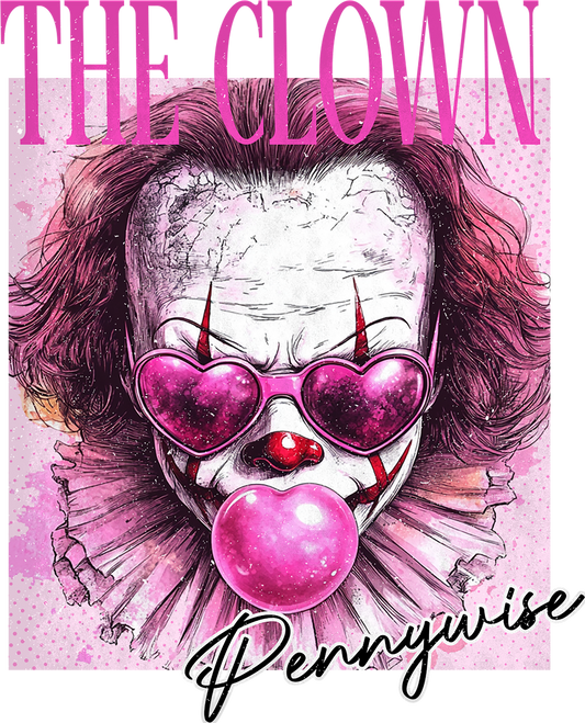 Pink Horror Clown Halloween Transfer