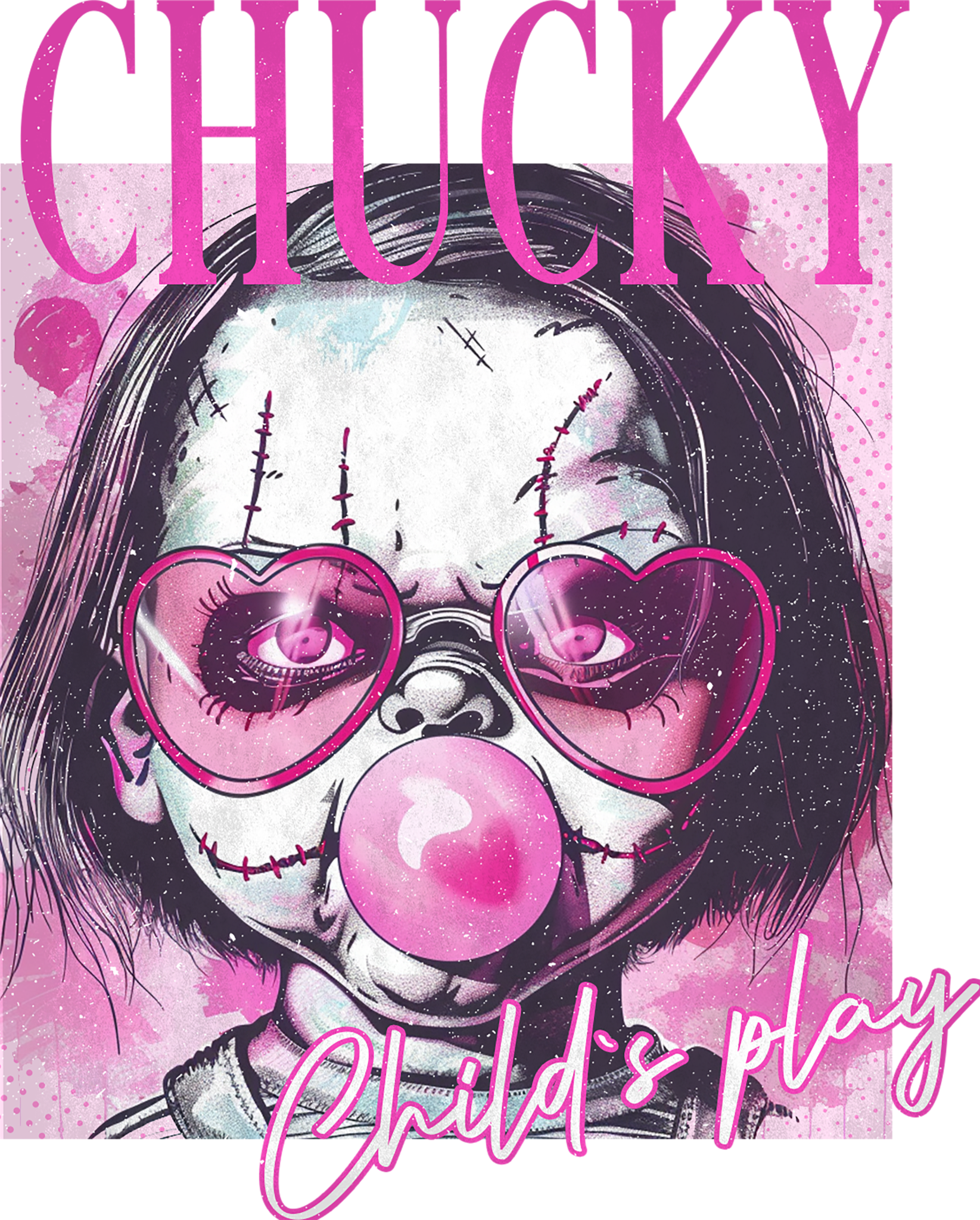 Pink Killer Doll Halloween Transfer