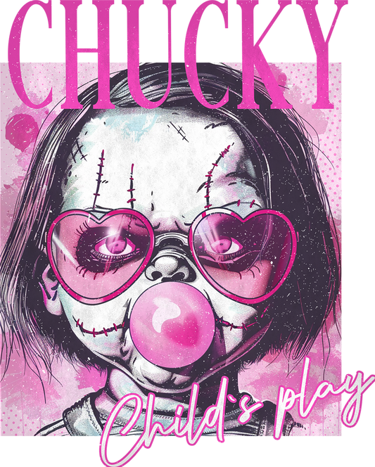 Pink Killer Doll Halloween Transfer