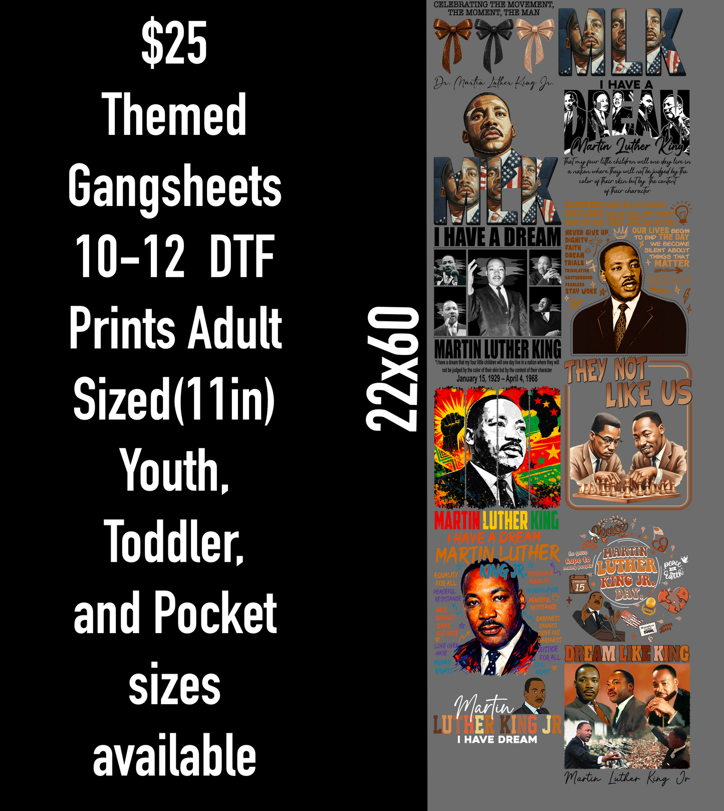 MLK Jr. Tribute Gang Sheet #2