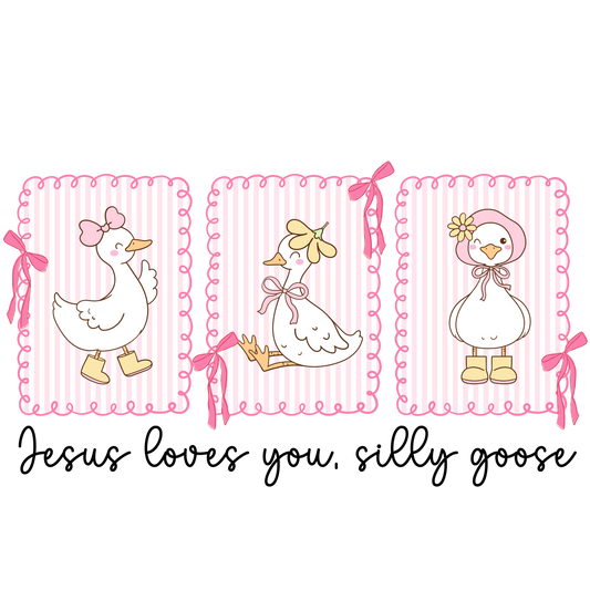 Pink Goose Jesus Loves You