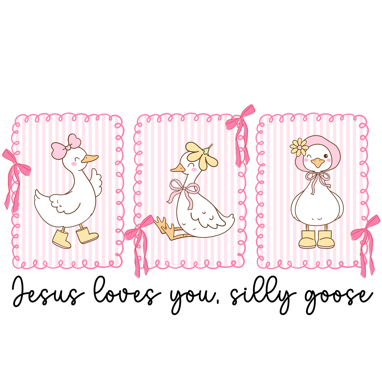 Pink Goose Jesus Loves You