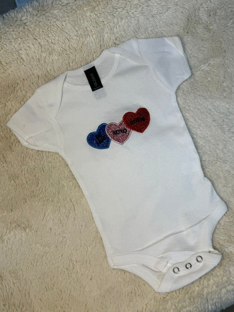 Three Heart Valentines Patch