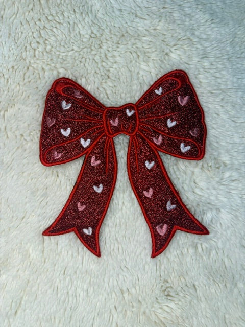 Red Bow Valentines Patch